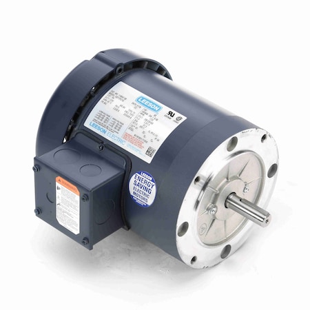 Leeson General Purpose Motor, 0.75 HP, 3 Ph, 60 Hz, 208-230/460 V, 1800 RPM, 56C Frame, TEFC 110047.00